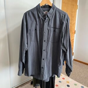 Harley-Davidson Black and White Striped Shirt